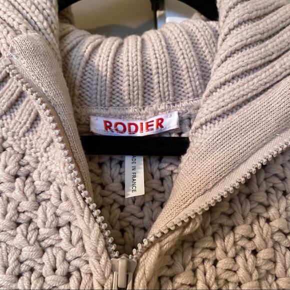 Rodier Paris Blush Pink Zip up Sweater size 38 FR - Picture 3 of 4